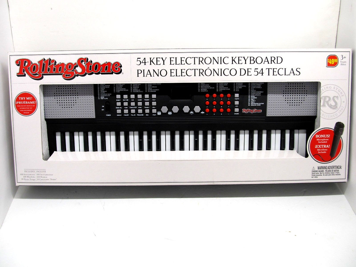 Rolling Stone 54-Key Electronic Keyboard Piano w/Bonus Microphone