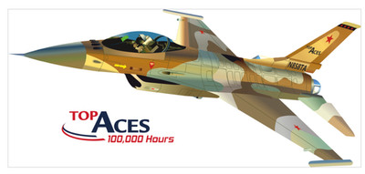 5'' aviation top aces 10000 hours bumper sticker decal usa made