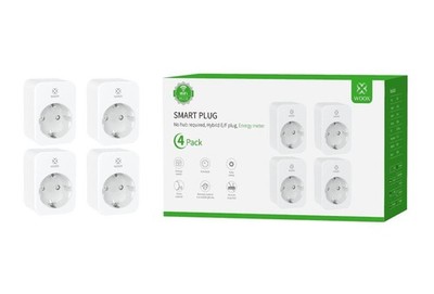 WOOX R6118   4er-Pack Smart-WLAN-Steckdose Tuya Energieverbrauchsmessung Timer 