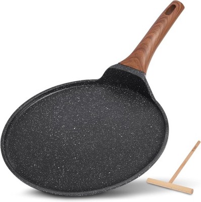 11 Inch Crepe Pan with Spreader, Nonstick Granite Coating Dosa Pan, Roti Tawa...