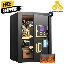 TNTANTS 3.8 Large Safe Box With Digital Keypad Fireproof Bag Alarm System