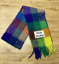 Acne Studios Multicolor Check Wool Mohair Ble...