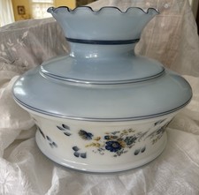 Vintage Quoizel Abigail Adams  Lamp Shade. Gorgeous Blues. 10”H, 9 7/8” Fitter.