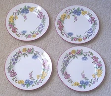 Spode Floral Pattern Plate Set of 4