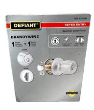 Brandywine Keyed Entry Door Knob Single Cylinder Deadbolt Combo Stainless Steel