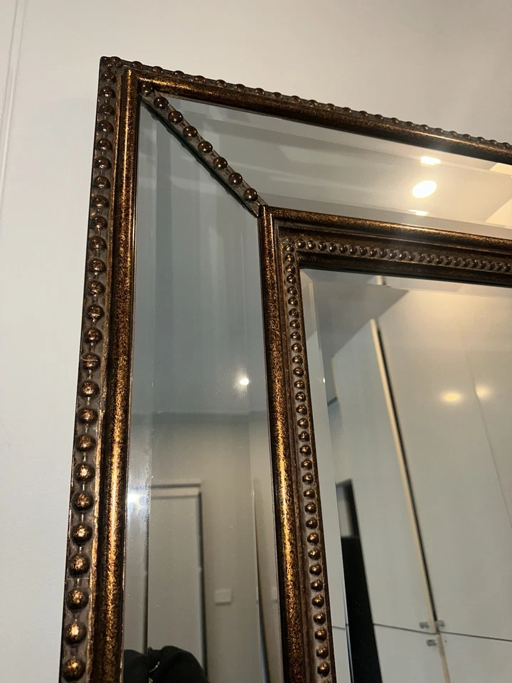 X-Large Full Length Wall Mirror Ornate Gold Aged Frame 2050 X 1160 Cm - image 4 of 4