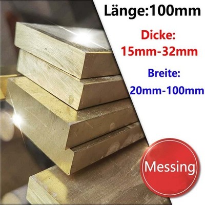 Messing Flachprofil Flachstange Flachstab Flachmaterial Länge100mm Messingplatte
