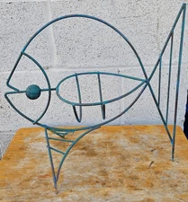 1950s Frederick Weinberg FISH PLANT STAND Mid Century Modern  sculpture RARE!!