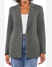 Matty M Women's The Knit Boyfriend Blazer Dark Sage M