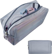 Pencil case organizer, pencil bag, transparent pencil case with zipper