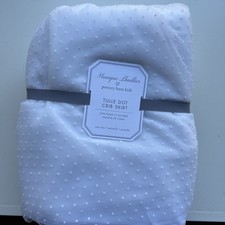 Monique Lhuillier  Pottery Board Kids Tulle Dot Crib Skirt New 