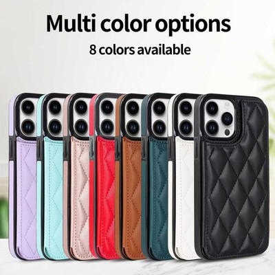 Kartenetui Hülle für iPhone 17 16 Pro 13 12 14 15 Max Leder Wallet Handy Cover