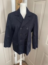 Ralph Lauren navy blue double breasted blazer. 100 cotton. Size 6.