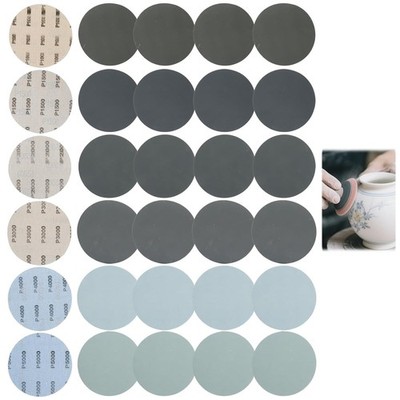 24 Stück 125 mm Nass & Trocken Schleifscheiben Schleifpapier Klett Pads Körnung 1000-5000 UK