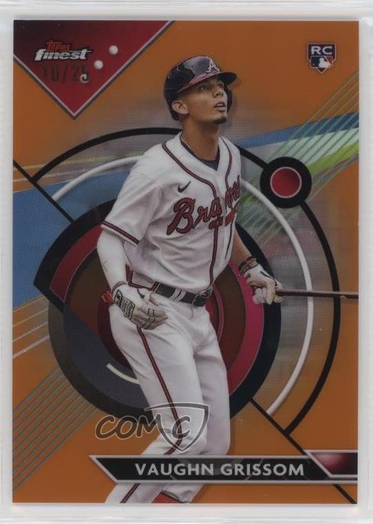 2023 Topps Finest Orange Refractor 10/25 Vaughn Grissom #88 13dw