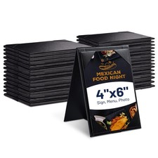 WeChef 30 Pack 4"x6" Double-Sided Menu A-Frame Holder Table Tent Restaurant Cafe