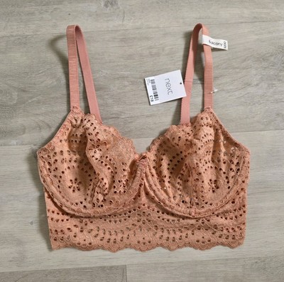 NEXT size 32DD nude BALCONY BRA / BRALETTE ladies UNDERWIRED summer