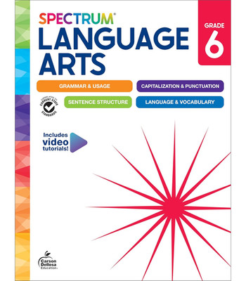 Spectrum Grade 6 Language Arts Workbook, ELA Middle School Books for Kids Ages 1