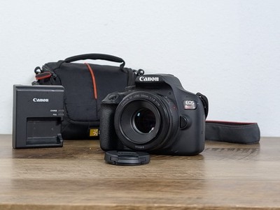 Canon Rebel T7 Camera w/ Canon EF 50mm f1.8 STM Lens - Good Condition