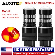 2-20x 3157 Red Led Strobe Flashing Blinking Brake Tail Light Parking Bulbs 3156