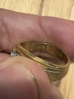 Vintage 18k HGE Mens Gold Ring size 10.5 Crystal RHINESTONES — photo 4