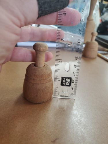 Vintage Miniature Wooden Butter Mold Plunger Nice Rustic 😍 - Bild 5 von 5