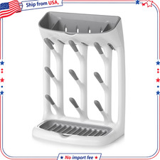 OXO Baby Bottle Drying Rack Space Saving Countertop Organizer White