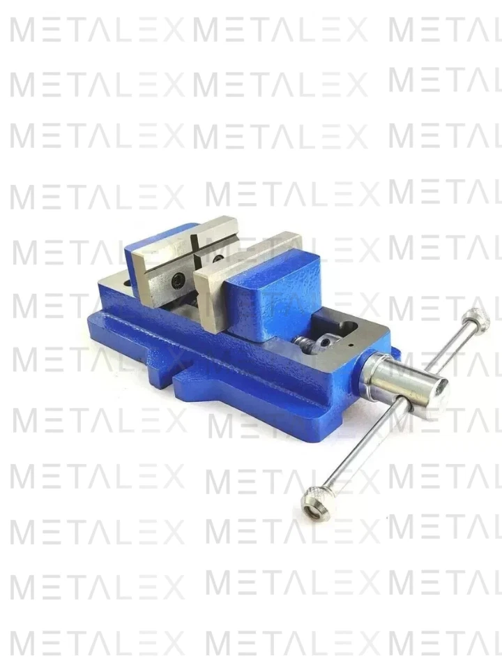 Tornillo de banco de bajo perfil autocentrado METALEX 4" 100 mm base fija ALMACENDEDORES DE EE. UU. Foto 4 de 4