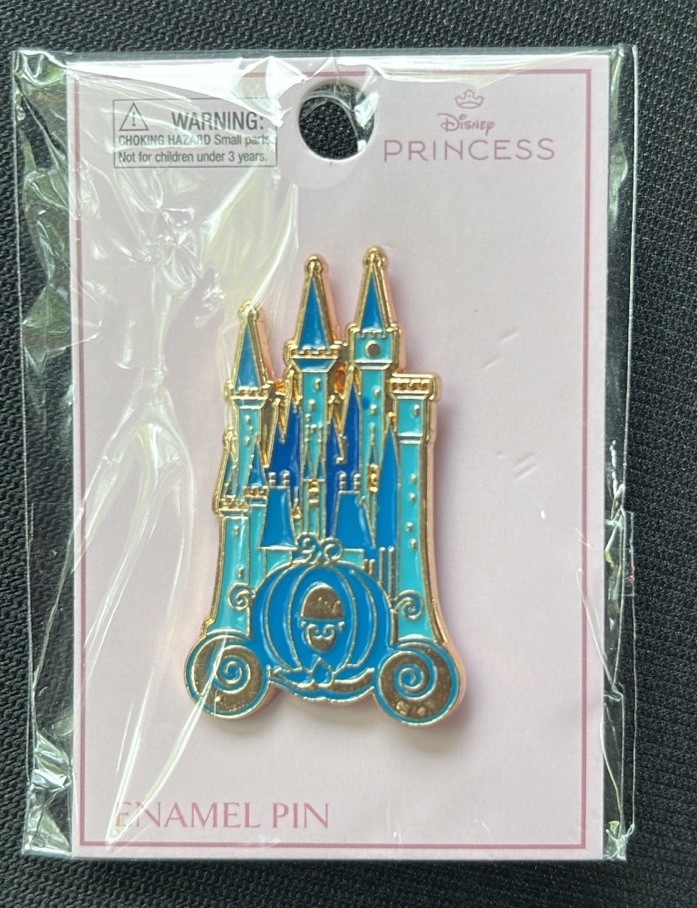 Concept One Accessories Disney Castle Cinderella Carriage Blue Enamel Pin NEW