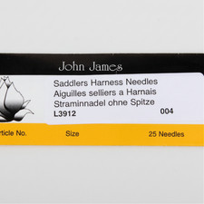 John James Saddler Needles: Leather Hand Sewing Harness Needles