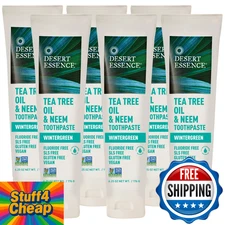 Desert Essence Tea Tree Oil & Neem Toothpaste - 6.25 Oz - 6 Pack - Refreshing