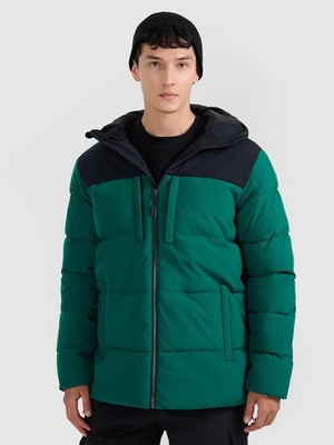 4F Herren Daunenjacke mit synthetischer Füllung - grün 4FRAW25TDJAM0796-48S