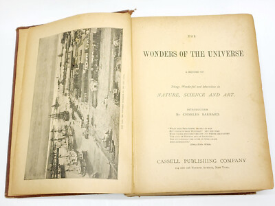 RARE ANTIQUE BOOK: THE WONDERS OF THE UNIVERSE * 1885 FIRST
