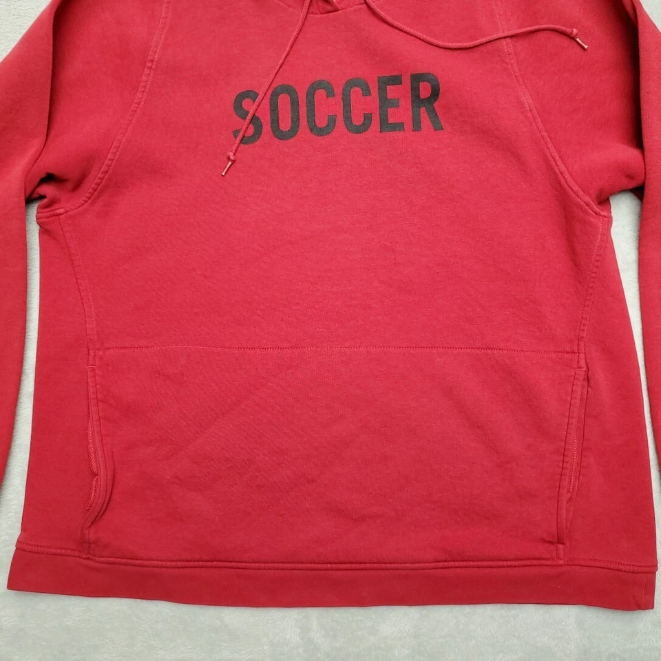 Sudadera con Capucha Nike Vintage Niños Grande Rojo Pullover Sudadera con Capucha Etiqueta Plateada Años 90 Y2K Foto 2 de 4