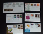 Five New Zealand  christmas First Day Covers  & 1989  English Cathedrals  X109 D
