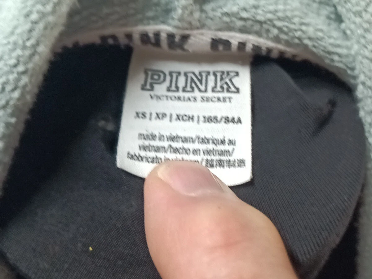 UNDERCOVER Felpa con cappuccio maglione Victorias Secret rosa pizzo laterale verde taglia XS