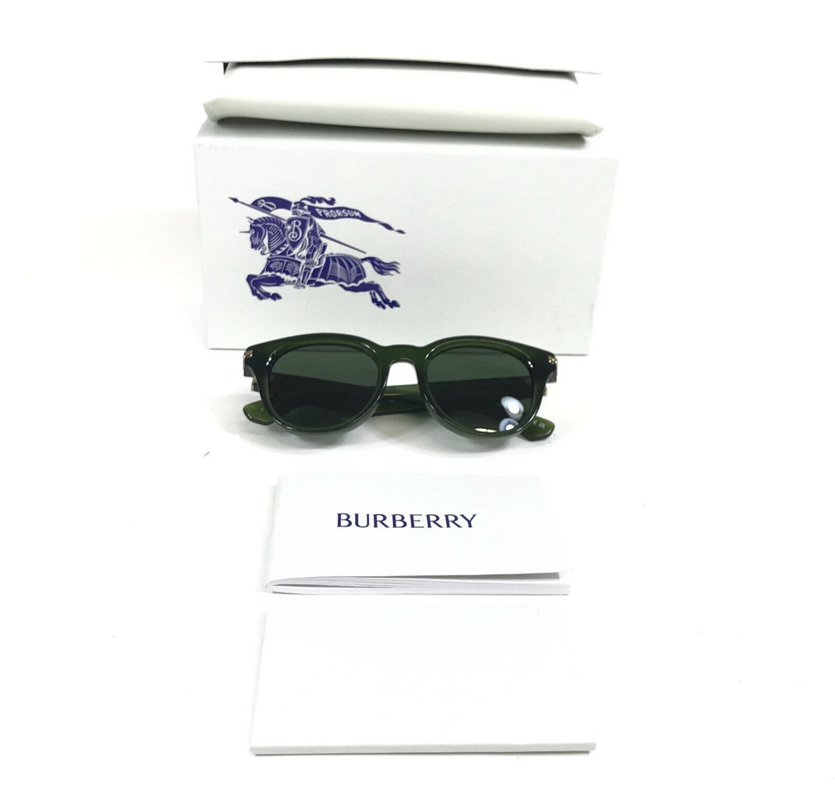 Burberry Sunglasses B4439-F 4148/71 Green Round Frames with  display picture 1