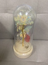 DREAM OF FLOWERS Gold Artificial Rose LED in Box