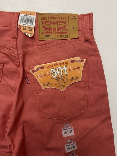 NWT Levi's 30 x 34 501 Original Pink 