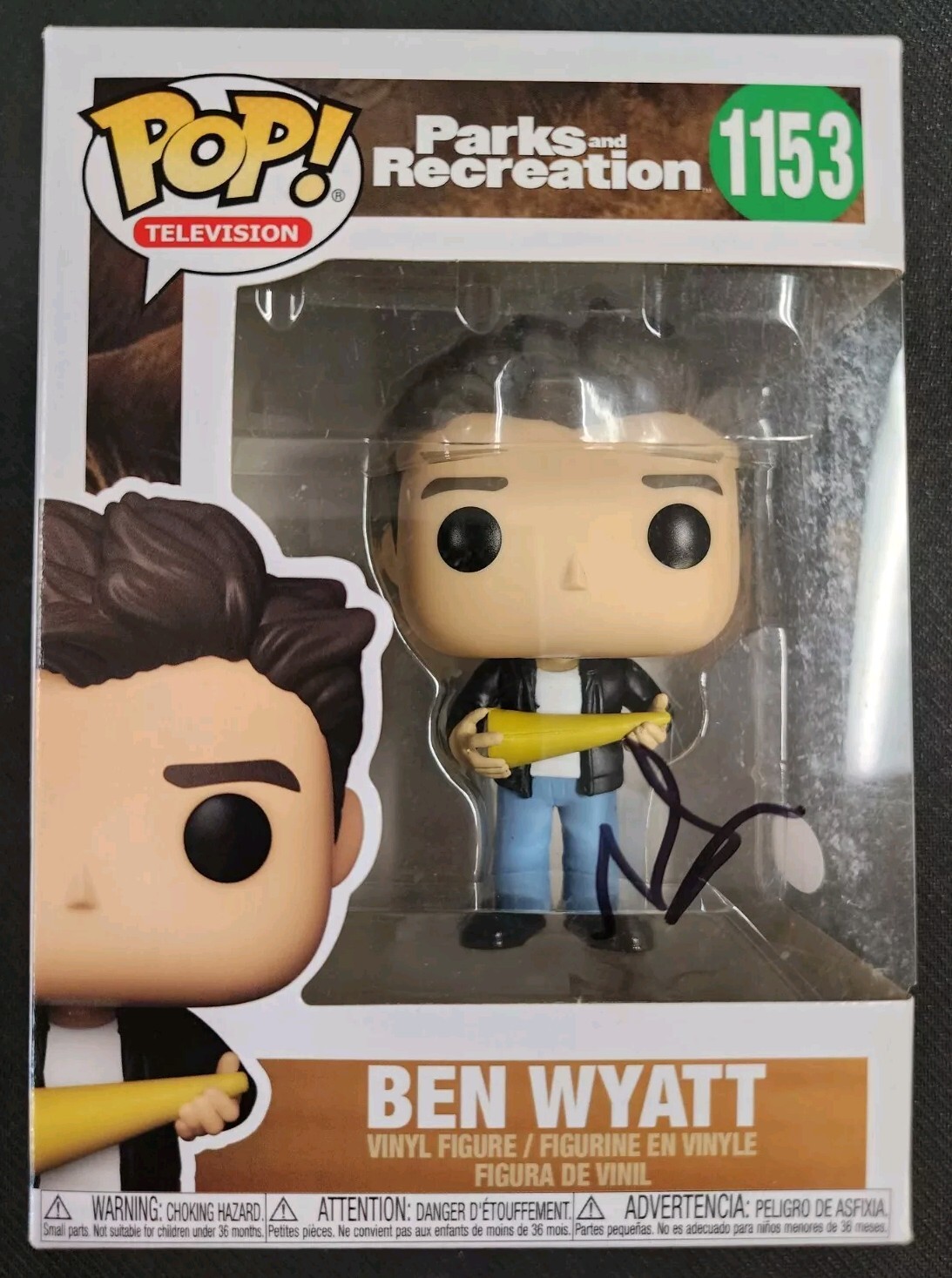 Adam Scott Autographed Signed Auto Ben Wyatt Parks And Recreation Funko Pop 1153 JSA AX18010 