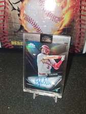 2021 Topps Chrome Black Dylan Carlson Auto /99 Green Refractor RC Rookie 