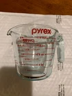 Vintage PYREX Glass Measuring Cup Red Lettering 2 Cup 1 Pint W/ Spout