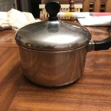Little 1 quart Faberware clad cookware pot sauce pan Stainless Steel