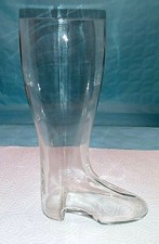 sehr alter Dickglasiger 1 Liter Bierstiefel Bierglas Glasstiefel A 571