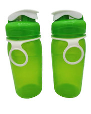 Rubbermaid 14 oz Reusable Refillable Chug Water Bottles  Green  2 Pack