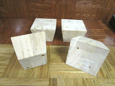 Set of 4 Cherry Finished Bun Feet Legs 5 1//4/" Furniture Parts Building or Repair