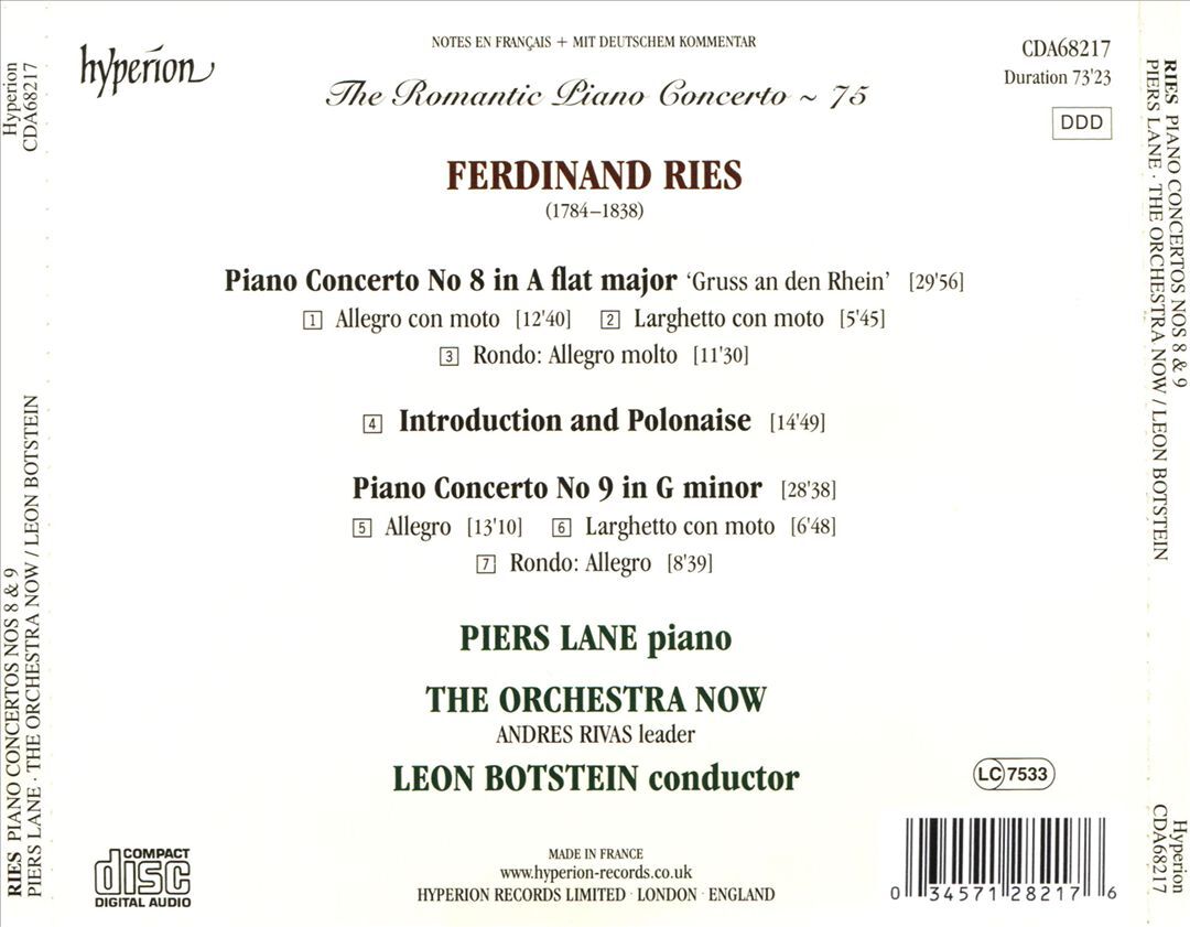 Piers Lane performs Romantic Piano Concerto 75 on CD 2018 edition