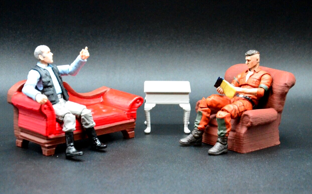 3.75 Scale Star Wars GI Joe Mech Figure Diorama Sofa Chair Set