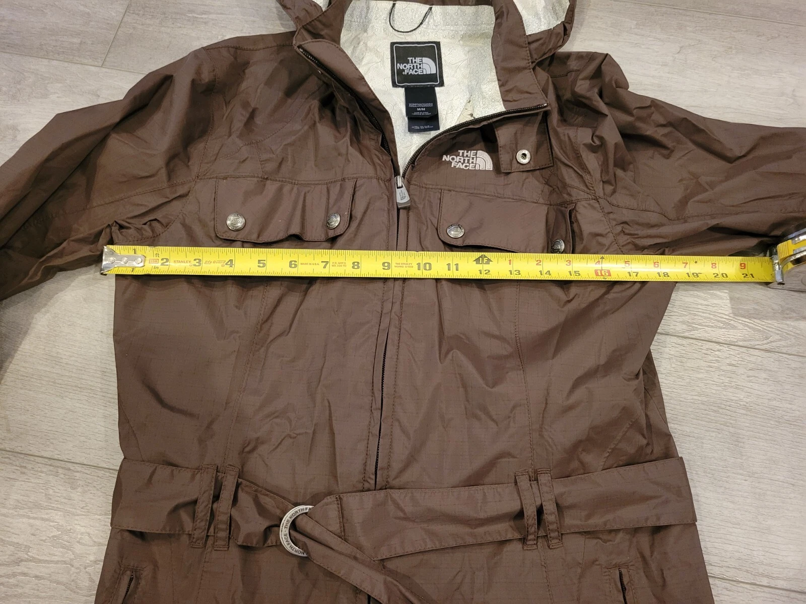 north-face hyvent dt windbreaker hooded rain trench jacket