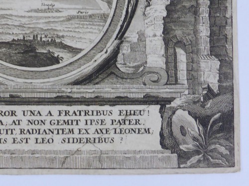 Remshard Kupferstich Landschaft mit Kartusche Städte München Venedig Paris (633) - Picture 5 of 11